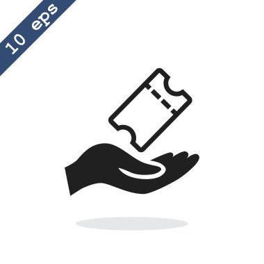 İndirmek için bir bilet sembol alma el