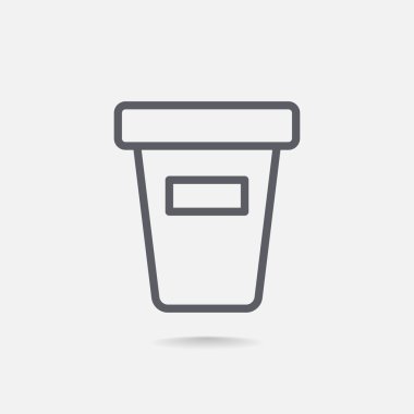 Yukarı take-out içki simgesi kapatın