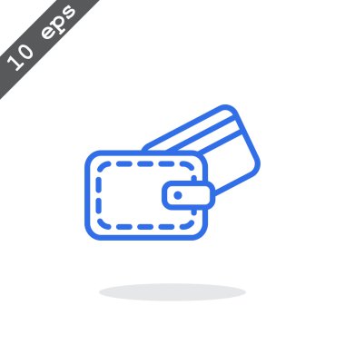 M-cüzdan ile kredi kartı simgesi