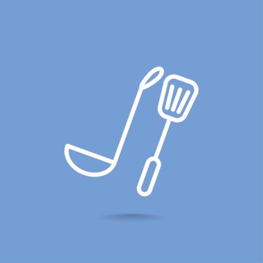 Kepçe ve spatula simgesi