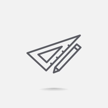 Cetvel simgesi olan kalem