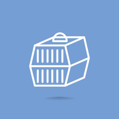 Evde beslenen hayvan taşıma kutusu simgesi