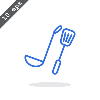 Kepçe ve spatula simgesi