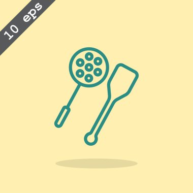  kaşık ve spatula simgesi