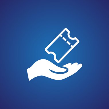 İndirmek için bir bilet sembol alma el