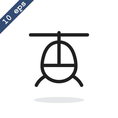 helikopter siluet simgesi