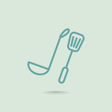 Kepçe ve spatula simgesi