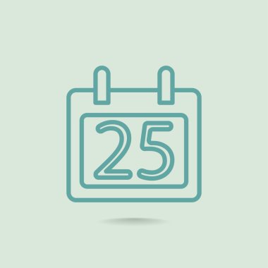 25 Aralık takvim simgesini