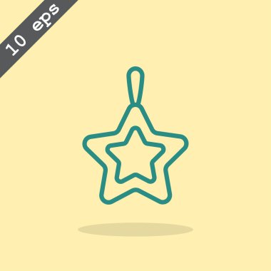 Noel yıldızı simge. 