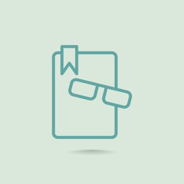 kitap ve gözlük simgesi
