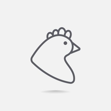 Çizgi film tavuk simgesi