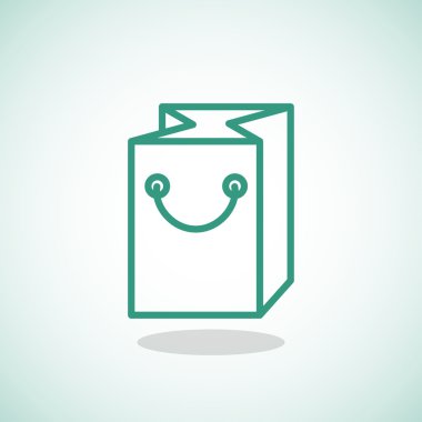 kağıt ambalaj ya da çanta simgesi