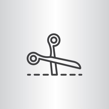 Makasla kesme satırı simgesi