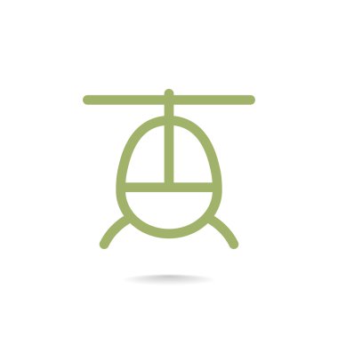 helikopter siluet simgesi