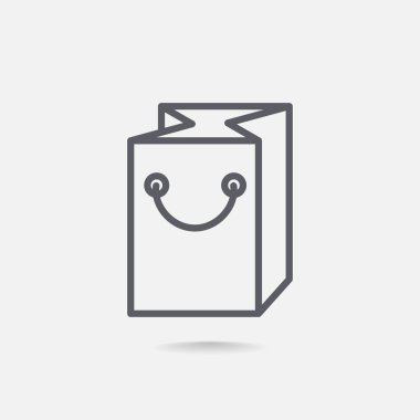 kağıt ambalaj ya da çanta simgesi