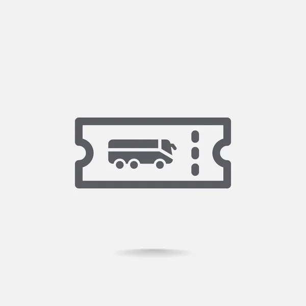 Icono del billete de autobús — Archivo Imágenes Vectoriales