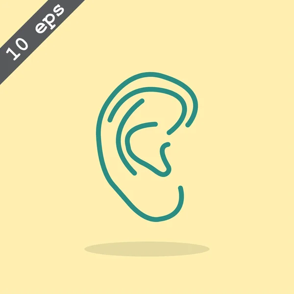 Icono del oído humano — Archivo Imágenes Vectoriales