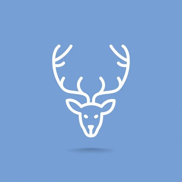 Icona del cervo di Natale — Vettoriale Stock