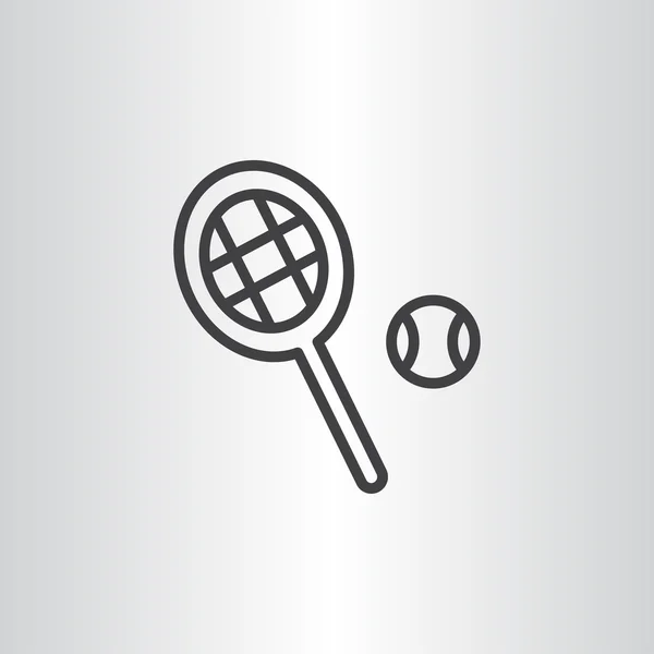 Tennisschläger mit Ball-Symbol — Stockvektor