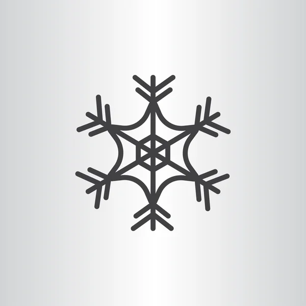 Invierno Copo de nieve icono — Vector de stock