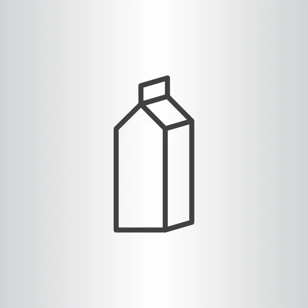 Paquete de papel del icono de la leche — Vector de stock