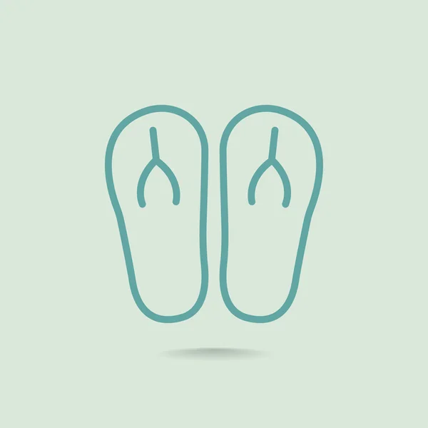 Zapatillas de playa icono — Vector de stock