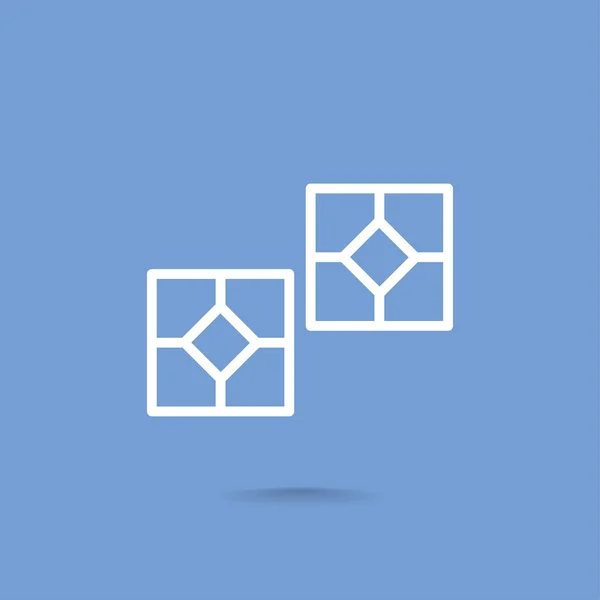 Bouwmaterialen - tegels-pictogram — Stockvector