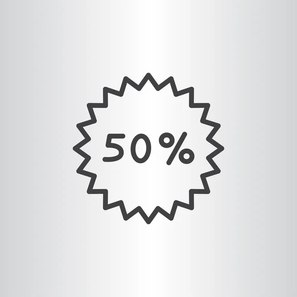 50 por ciento icono de descuento — Vector de stock