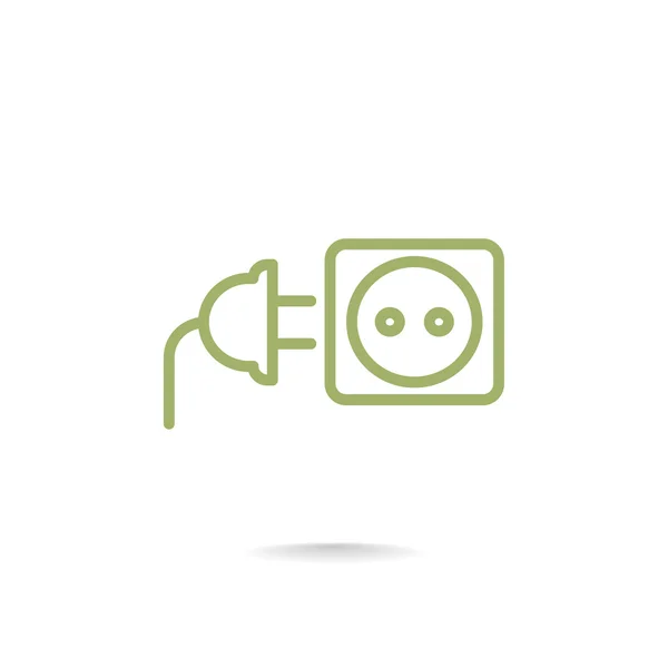 Plug and socket icon — Stock Vector