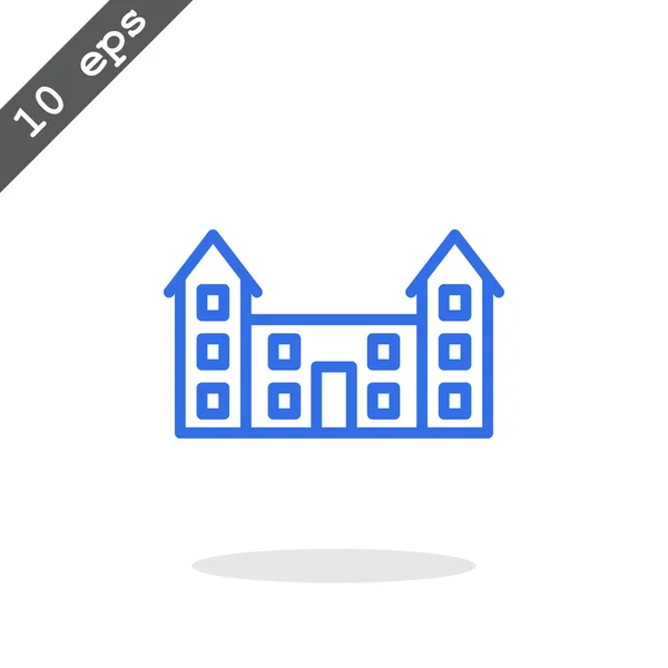 School building icon — Stock Vector