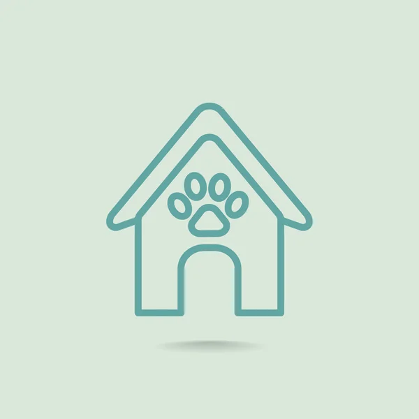 Icono de casa de perro — Vector de stock