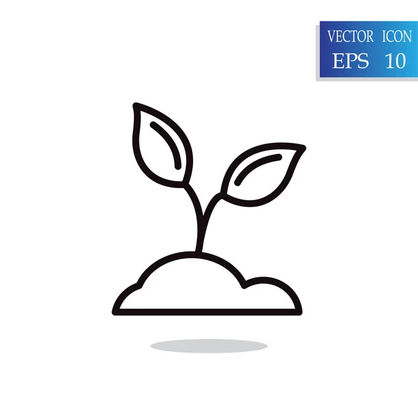 Icona del germoglio vegetale — Vettoriale Stock