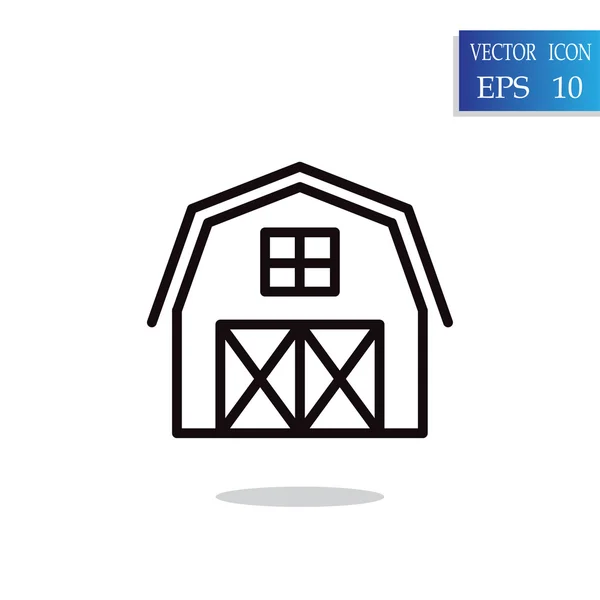 Hangar gebouw pictogram — Stockvector