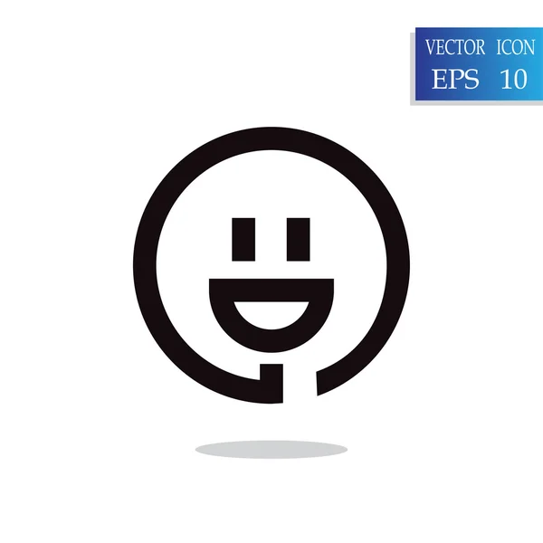 Smiley und Stecker-Symbol — Stockvektor