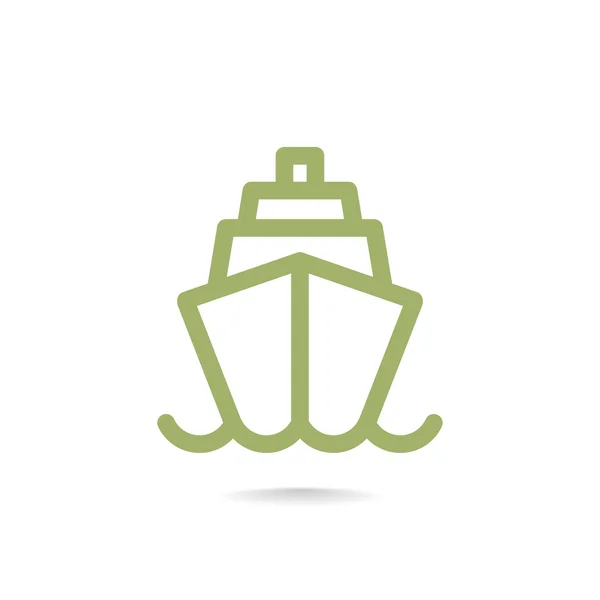 Icono web del barco . — Vector de stock