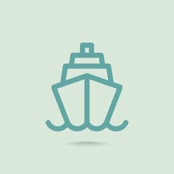 Icono web del barco . — Vector de stock