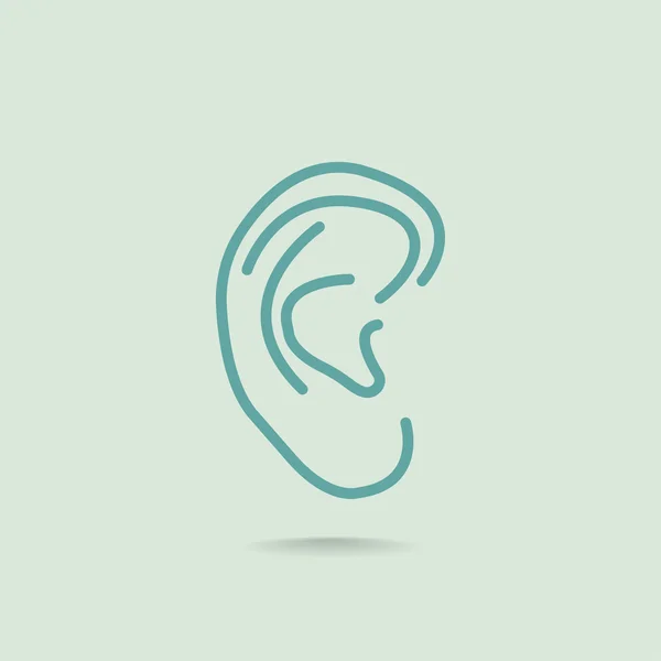 Human ear icon — Stock Vector