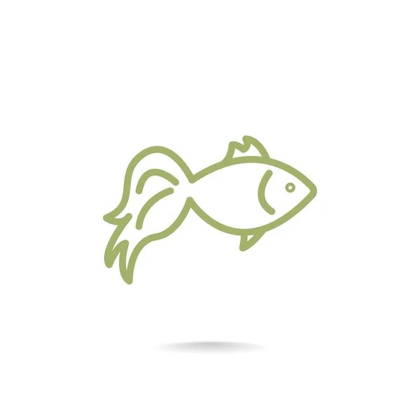 Ícone de peixe dos desenhos animados —  Vetores de Stock