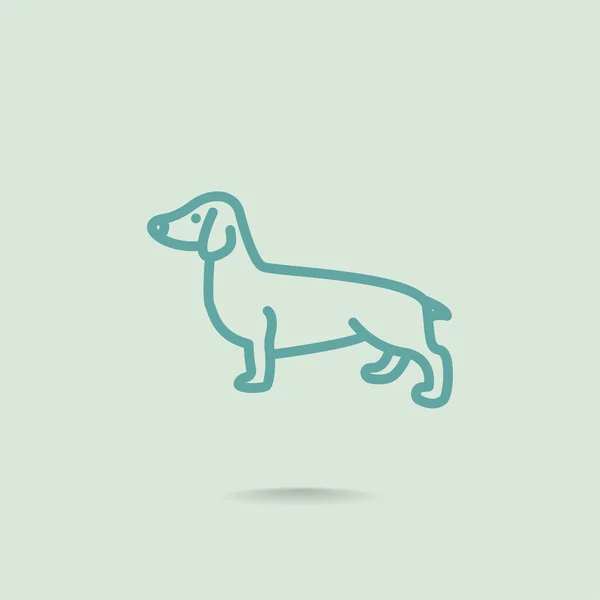 Dachshund icona del cane — Vettoriale Stock