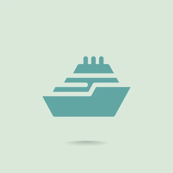 Icono web del barco . — Vector de stock