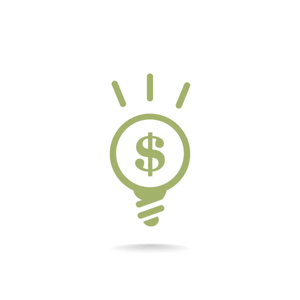 Light bulb with dollar symbol — Stock Vector