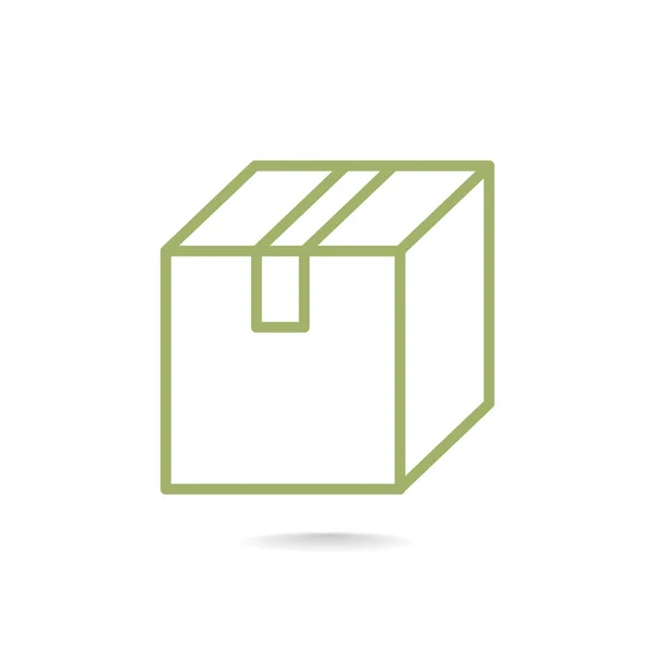 Картонна коробка значок — стоковий вектор