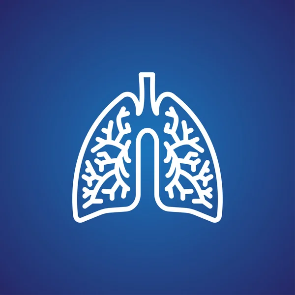 Menneskelige lunger ikon – Stock-vektor