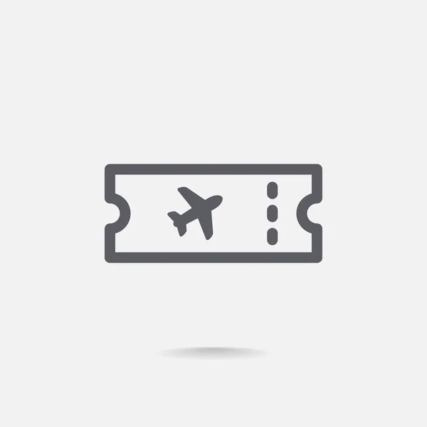 Ícone do bilhete aéreo — Vetor de Stock