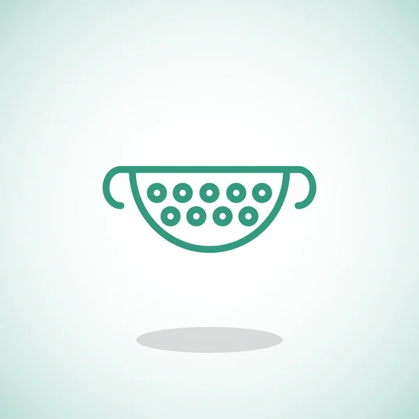 Icono de colador de cocina — Vector de stock