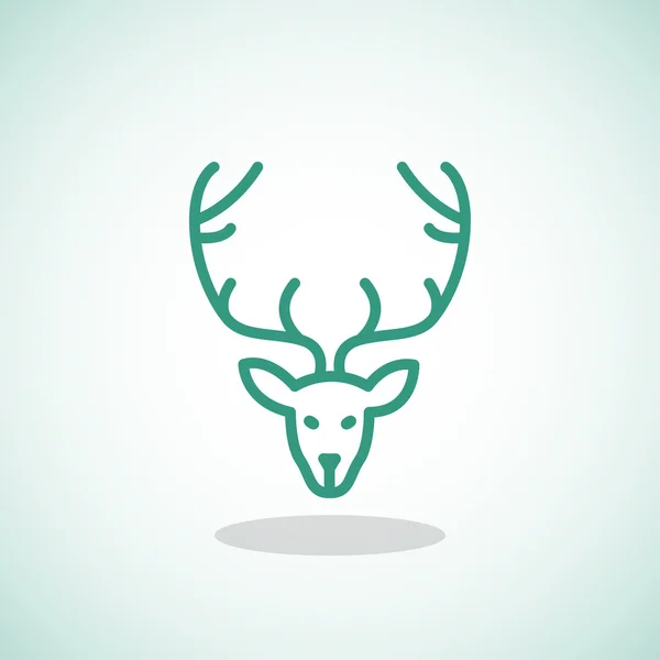 Icona del cervo di Natale — Vettoriale Stock