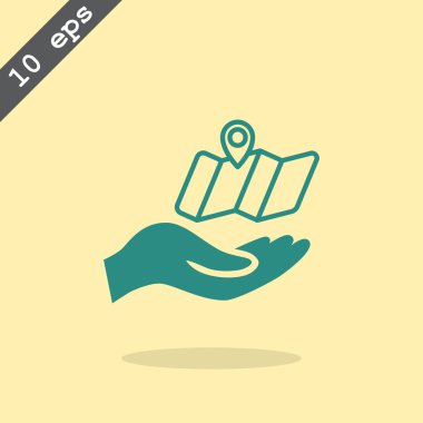 Konumu harita simgesi.