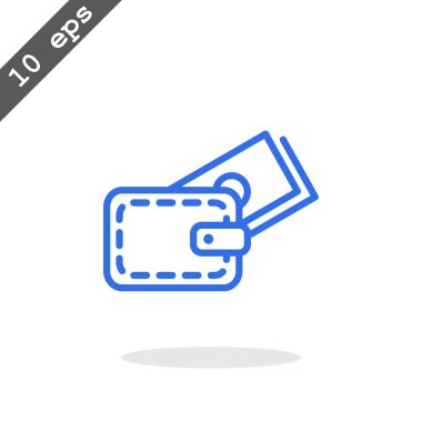 Para simgesi olan cüzdan