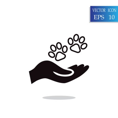 Barınak evde beslenen hayvan işareti simgesi.