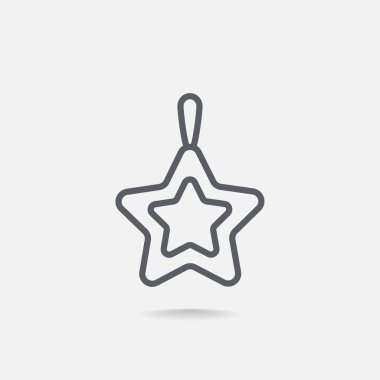 Noel yıldızı simge. 